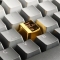 Gold Brick Artisan Metal Keycaps for Mechanical Keyboard Personalized Keycaps